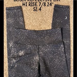 ZYIA Black Reflective Hi-Rise 7/8 24” Sz 4